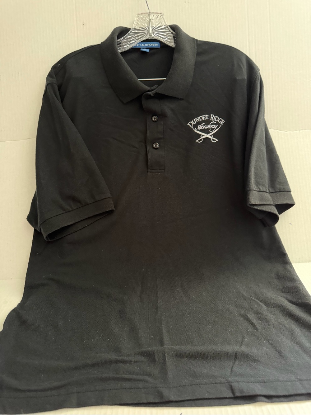 Port Authority Black Polo with Dundee Ridge Embroidery